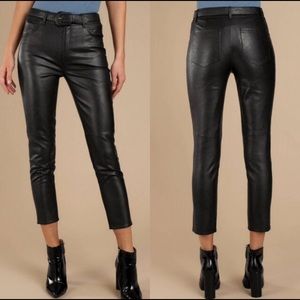 Free People Vegan Leather Pants Size 25 EUC